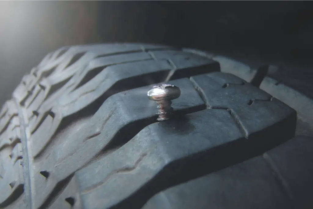 screw in tire vandalism