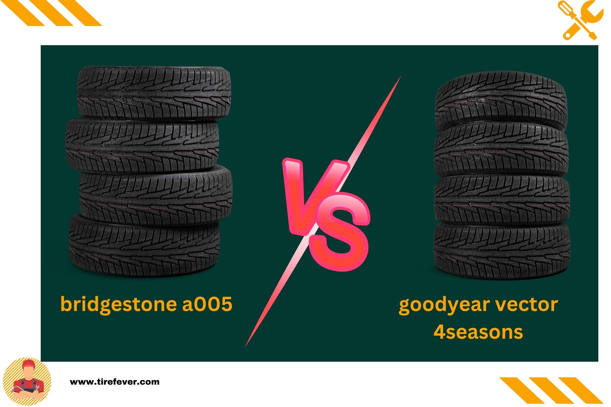 bridgestone a005 vs goodyear vector 4seasons