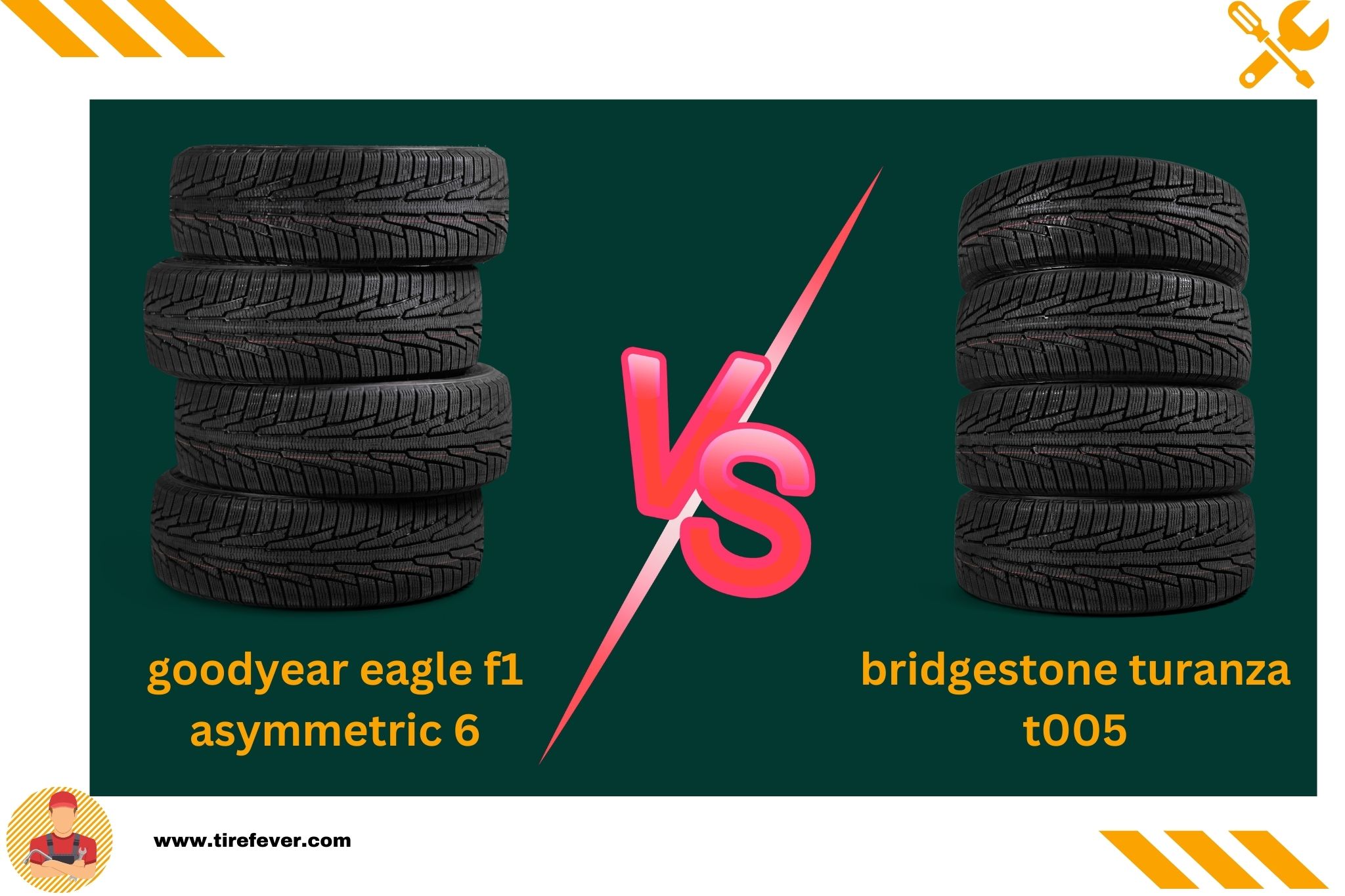 goodyear eagle f1 asymmetric 6 vs bridgestone turanza t005