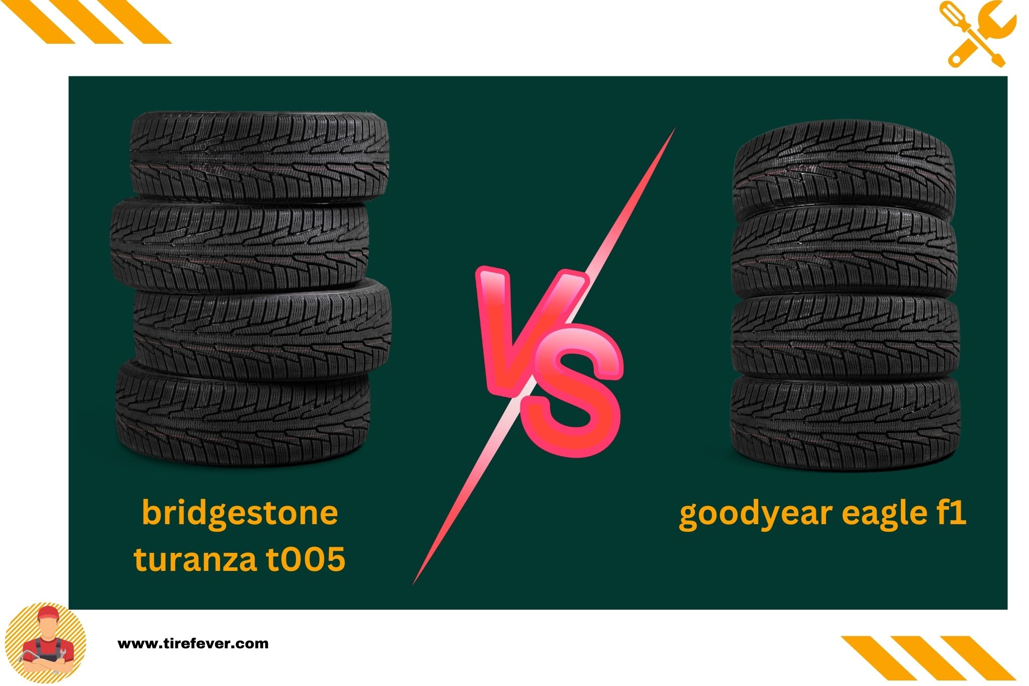 bridgestone turanza t005 vs goodyear eagle f1