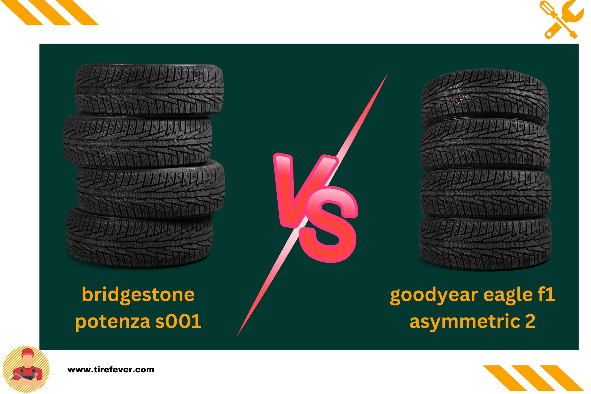 bridgestone potenza s001 vs goodyear eagle f1 asymmetric 2