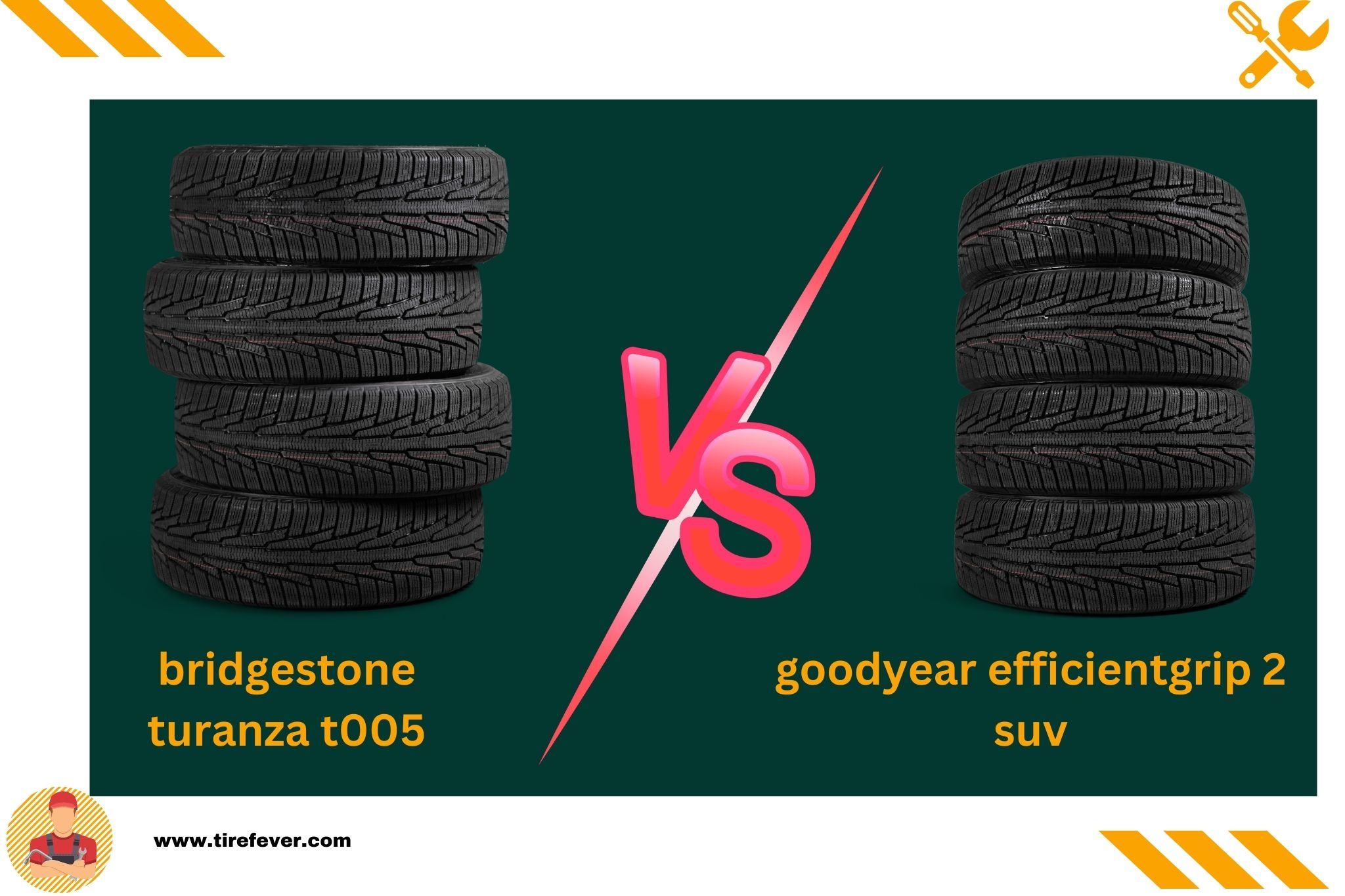 bridgestone turanza t005 vs goodyear efficientgrip 2 suv