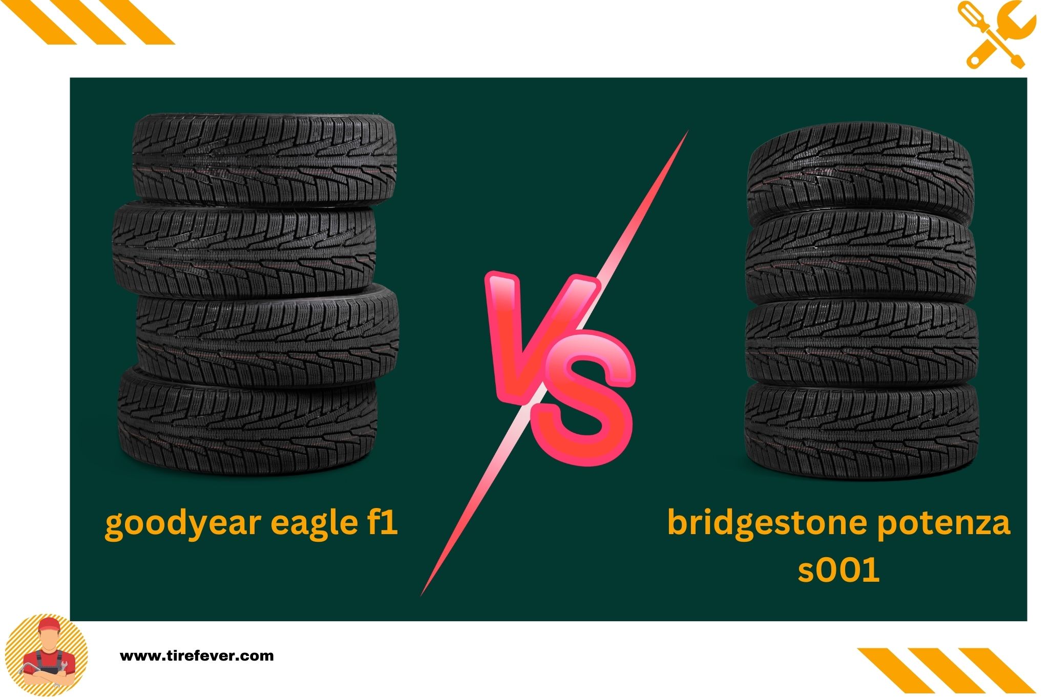 goodyear eagle f1 vs bridgestone potenza s001