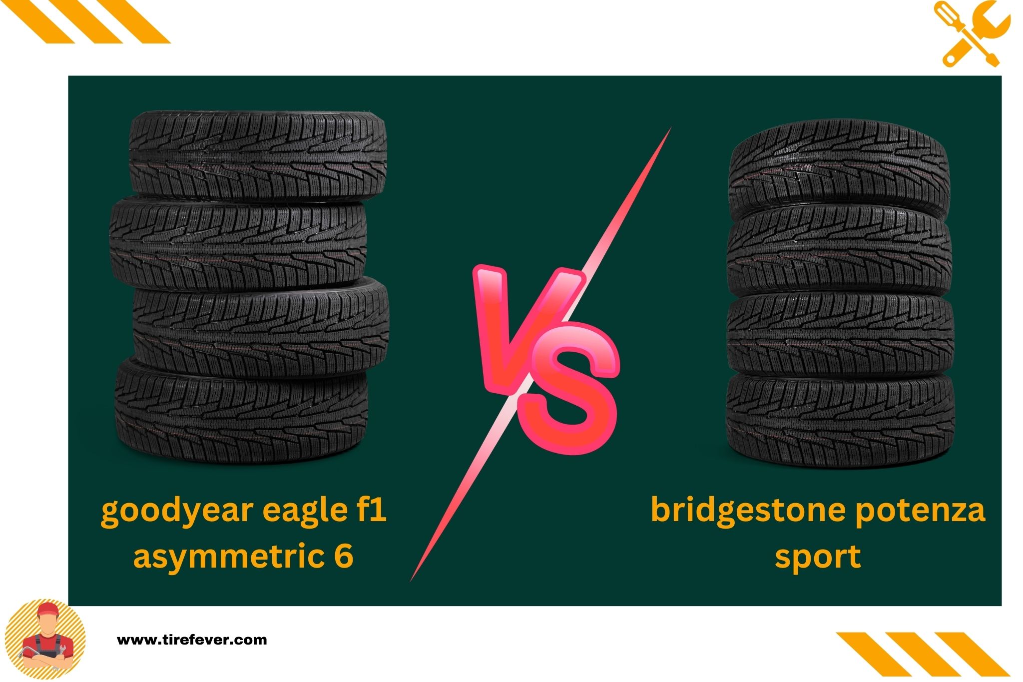 goodyear eagle f1 asymmetric 6 vs bridgestone potenza sport