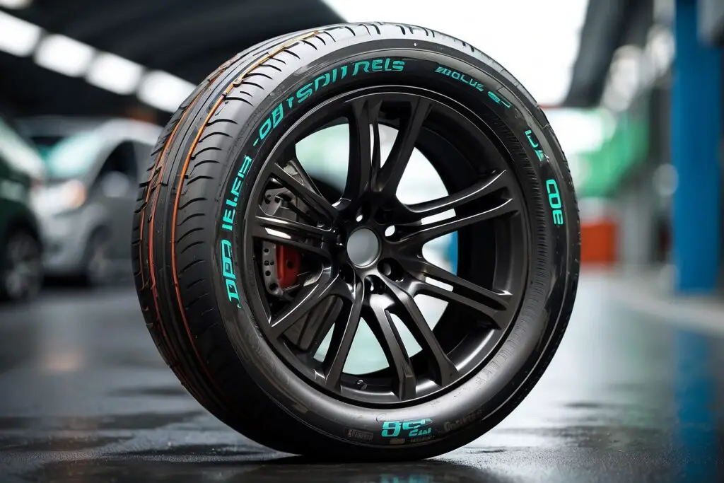 Leonardo Diffusion XL close up of tubeless car tires in 2050 3