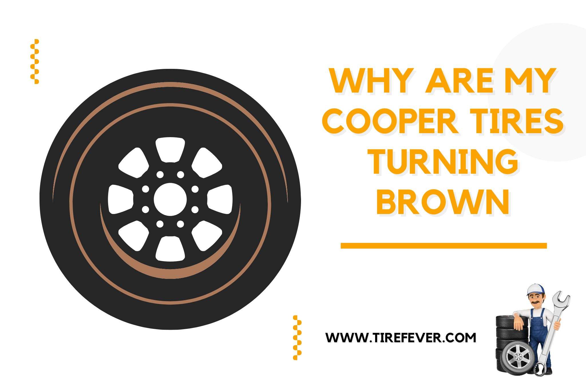 why are my Cooper tires turning brown