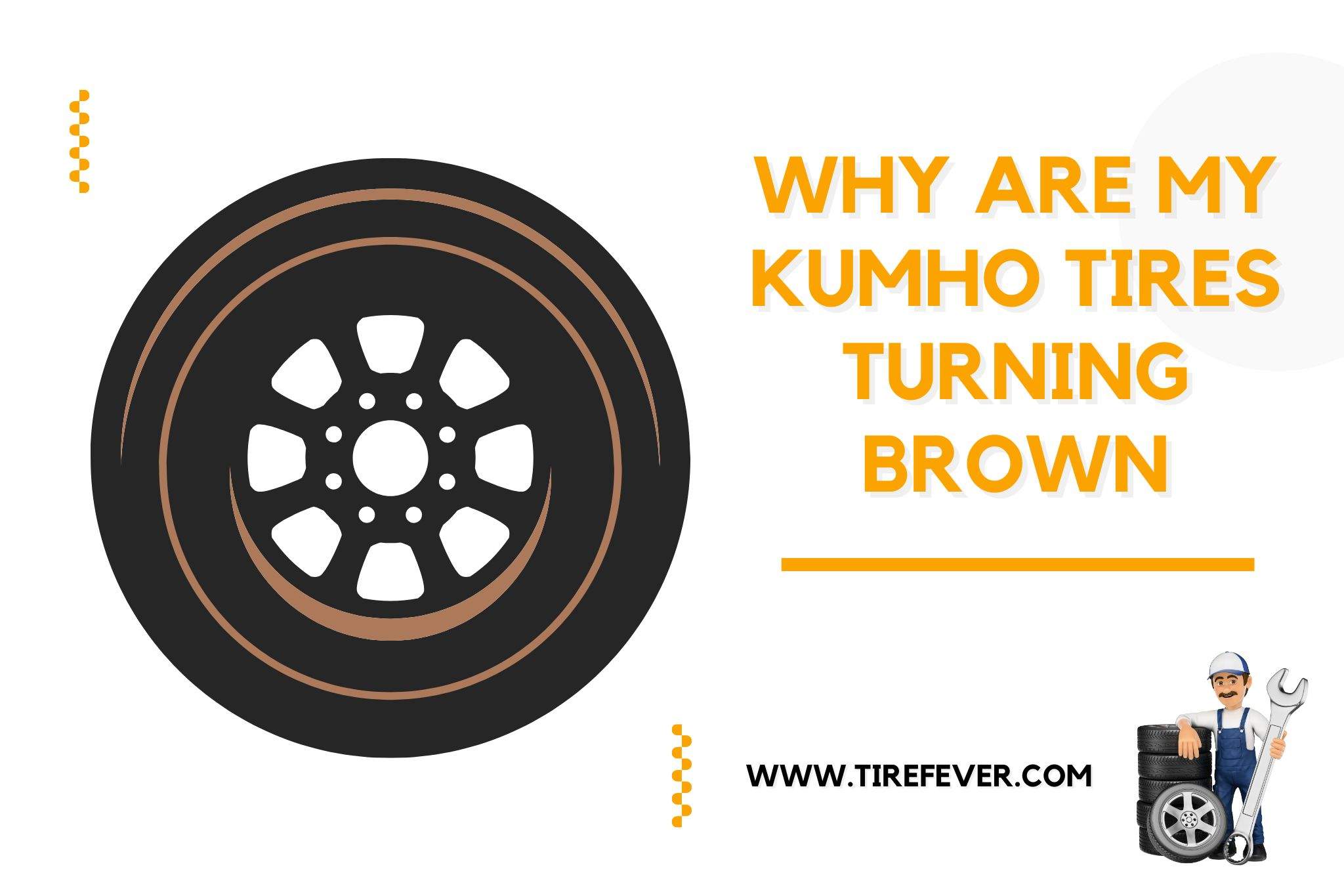 why are my Kumho tires turning brown