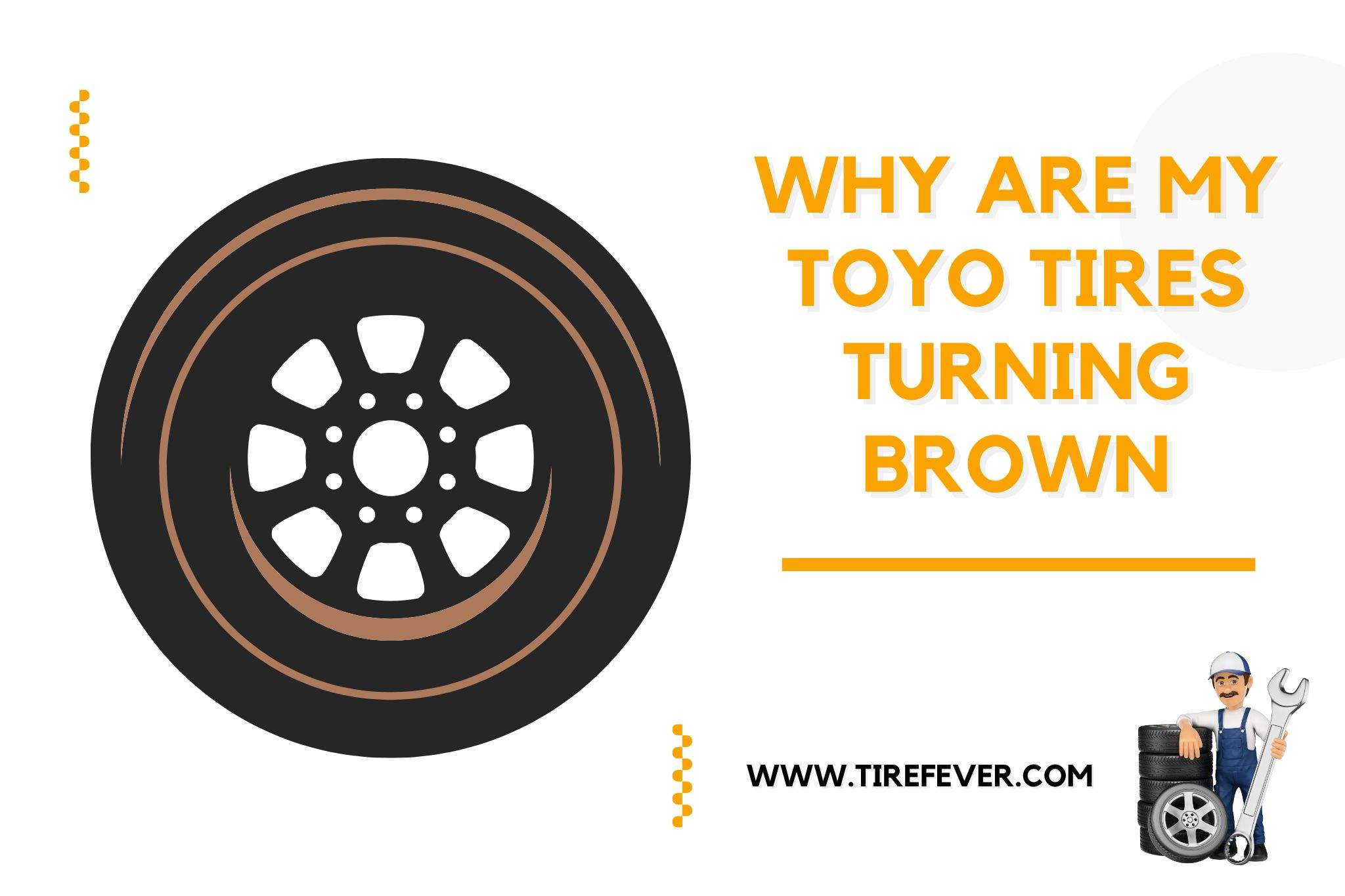 why are my Toyo tires turning brown